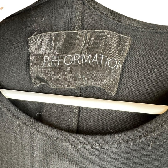 Reformation Women’s M Medium Black Maxi Dress Capsule Minimalist T Shirt - Picture 3 of 12